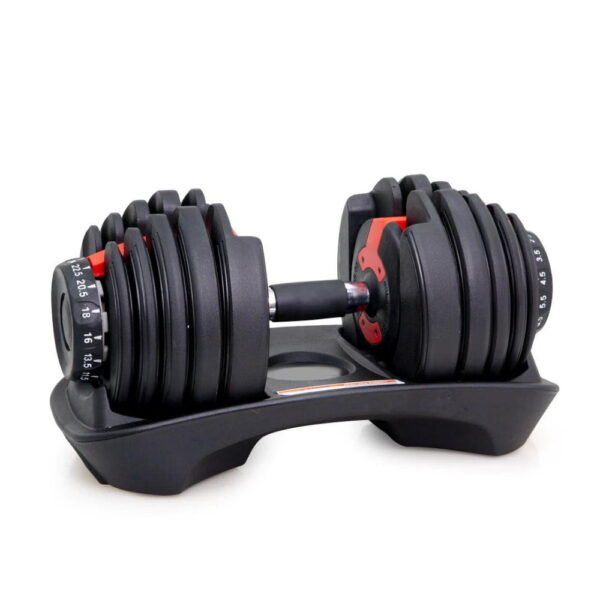 Manubrio Pesi Palestra Casa Da 2.5 A 24 Kg - 15 Livelli Regolabili Set Con Base