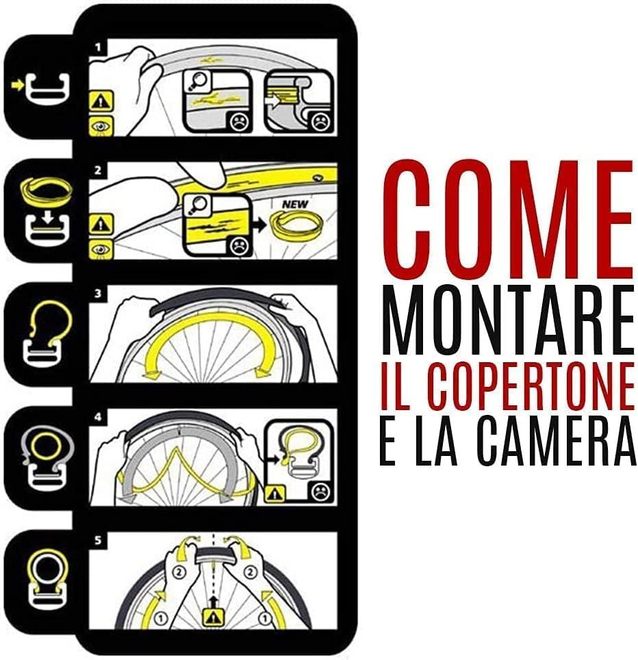 Copertone + Camera D'Aria 26 X 1 3/8 Per Bicicletta City Bike Olanda - immagine 2