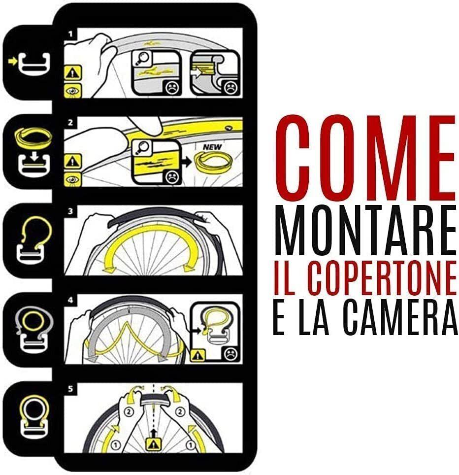 2 Copertoni + 2 Camere D'Aria 26 X 1 3/8 Per Bicicletta City Bike Olanda - immagine 3