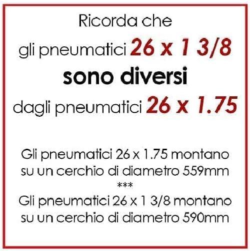 Coppia Ruote Bici Complete 26" X 1. 3/8 Cerchio + Copertone + Camera + Pignone 1 - immagine 2