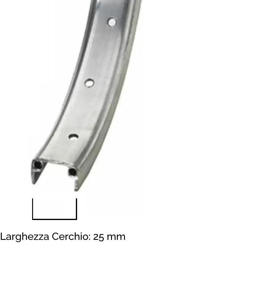 Coppia Cerchi Anteriore + Posteriore 20 X 1.75 + Copertoni Bianco Neri + Camere + Pignone - immagine 8