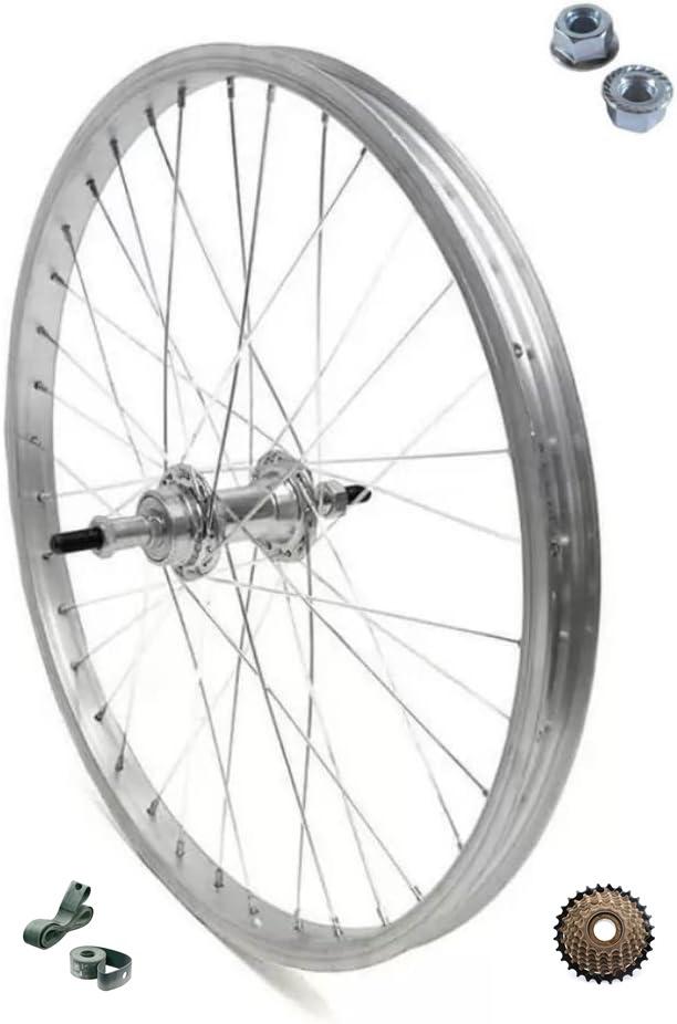 Coppia Ruota / Cerchio Anteriore + Posteriore 24 X 1.75 + Pignone 7 Velocità - immagine 2