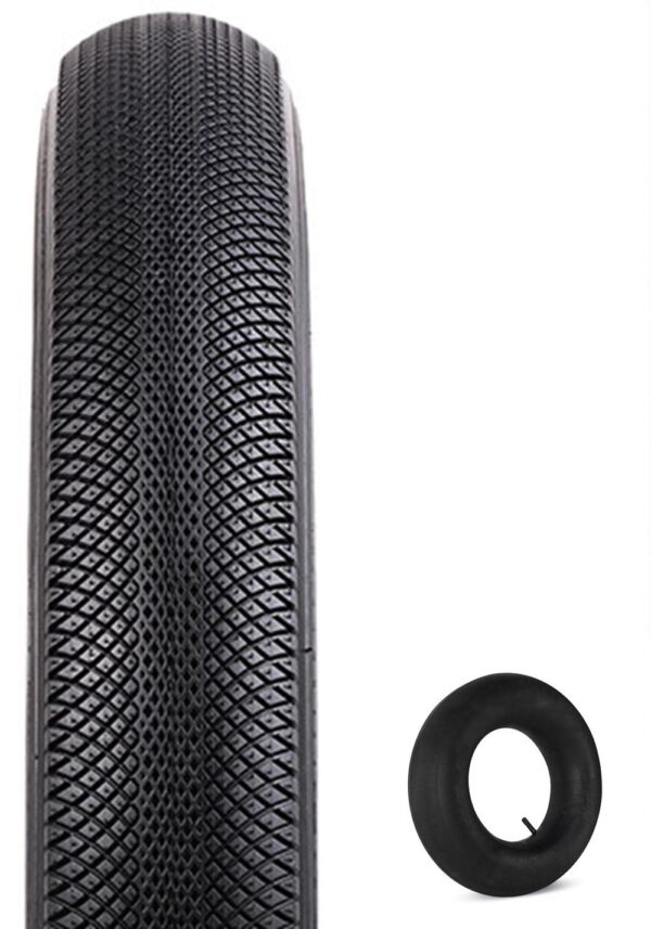 Copertone + Camera D'Aria Fat Bike 20×4.0 Rigido Nero Stradale Bici E-Bike