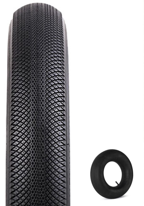 Copertone + Camera D'Aria Fat Bike 20×4.0 Rigido Nero Stradale Bici E-Bike