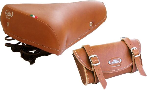 Sella Vintage Montegrappa Mod. 07/F+ Borsello Portaoggetti Montegrappa Mod. 0016