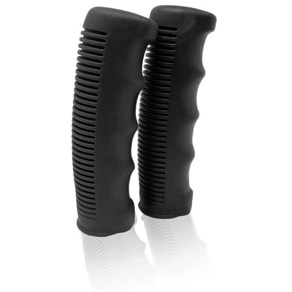 Coppia Manopole Gomma Antiscivolo Bici Olanda - Impugnatura - Citybike - Nero