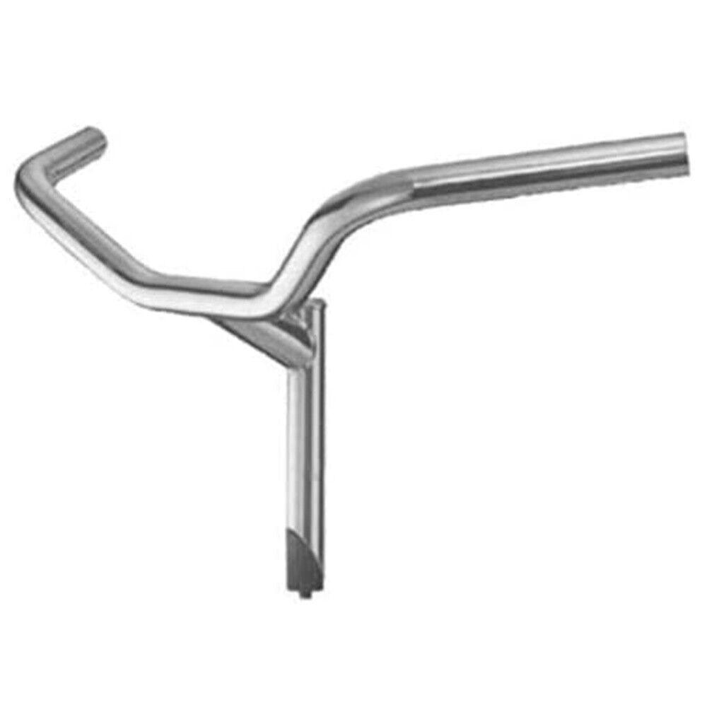 Manubrio In Acciaio + Coppia Di Manopole In Gomma Antiscivolo Nero - Bicicletta - immagine 7