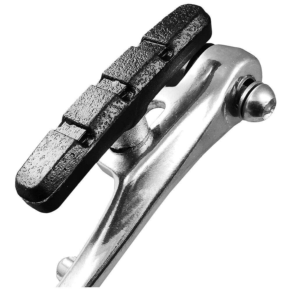 Freno V-Brake Per Bici Alluminio Cromato Pinza Con Pattini - immagine 4
