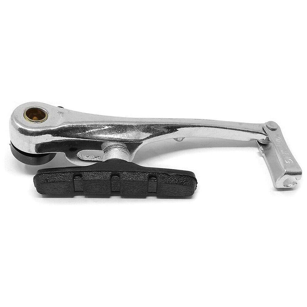 Freno V-Brake Per Bici Alluminio Cromato Pinza Con Pattini - immagine 6