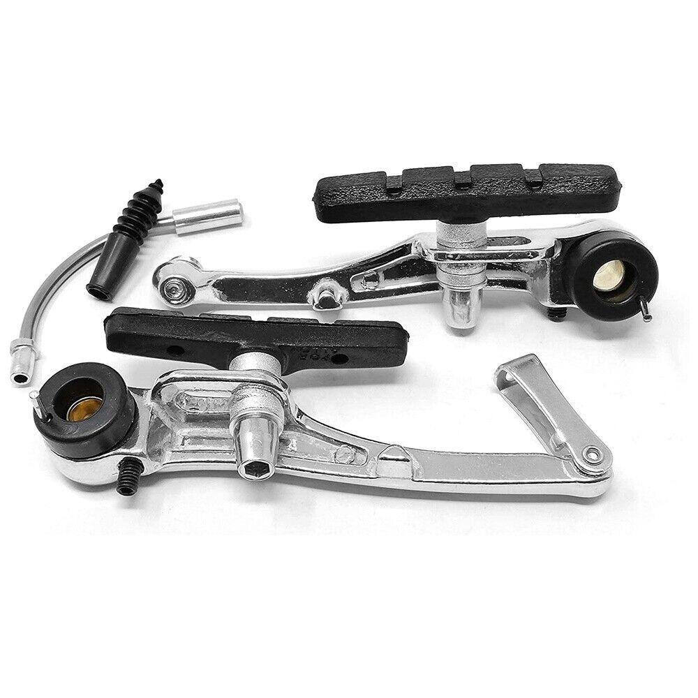 Coppia Freni V-Brake Ant + Post + Coppia Leve Freno - Bicicletta Alluminio - immagine 2