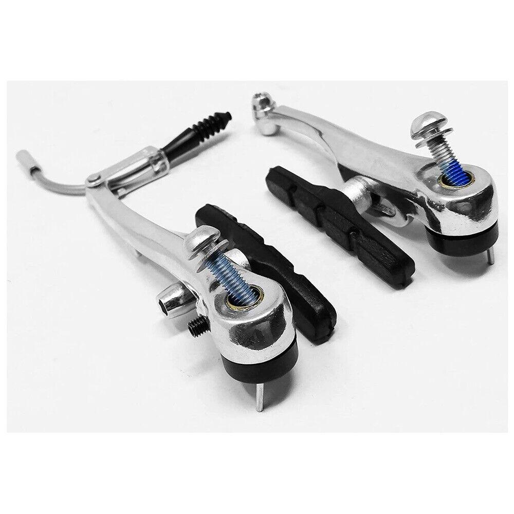 Coppia Freni V-Brake Ant + Post + Coppia Leve Freno - Bicicletta Alluminio - immagine 8