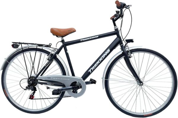 Bicicletta Uomo Passeggio Misura 28 Bici Da Città Con Cambio Nero Vintage Retrò