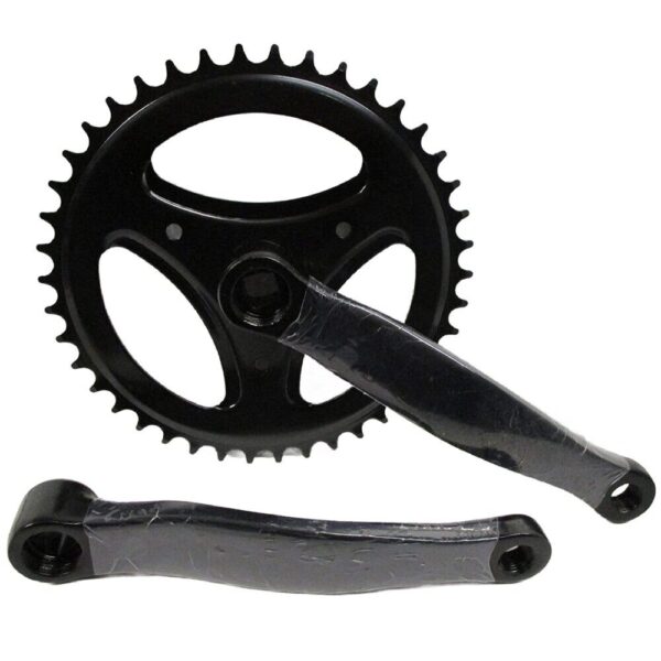 Guarnitura Corona Bicicletta Singola Perno Quadro 42 X 170 Denti + Pedivella Bici