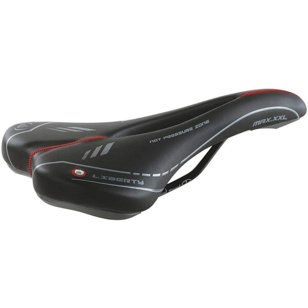 Sella Bicicletta Montegrappa Max Liberty Sellino Bici Foro Antiprostata Mtb Nera