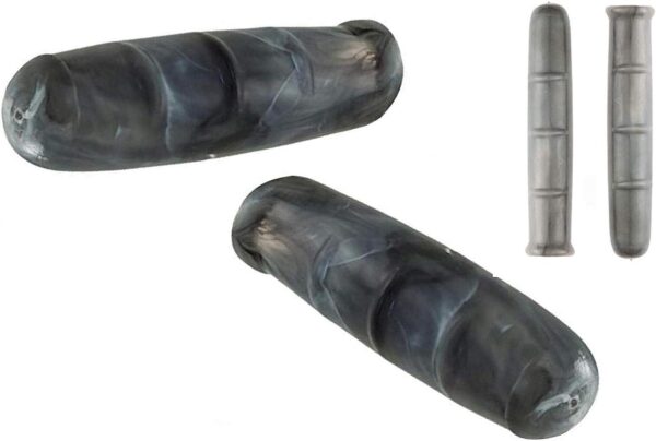 Coppia Manopole + Manopoline Freno Bici Epoca - R - Bacchetta - Vintage Grigio