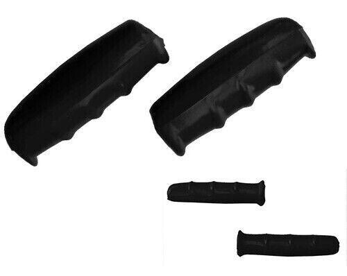 Coppia Manopole + Manopoline Freno Bici Epoca - R - Bacchetta - Vintage Nero