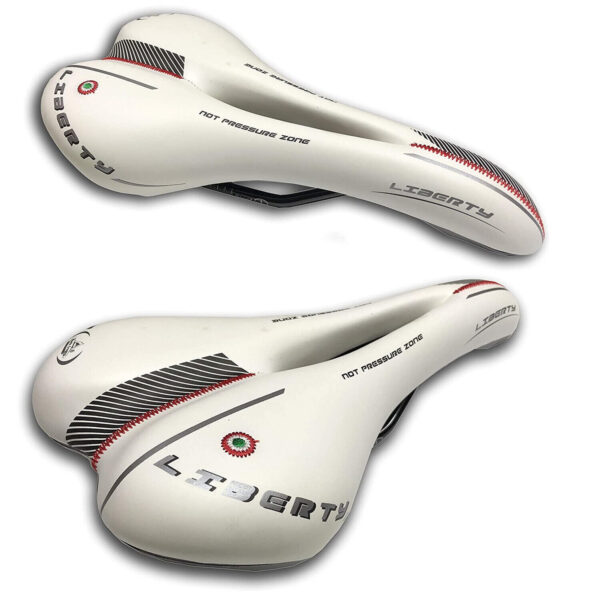 Sella Montegrappa Liberty Antiprostata Bici Mountain Bike / City Bianco