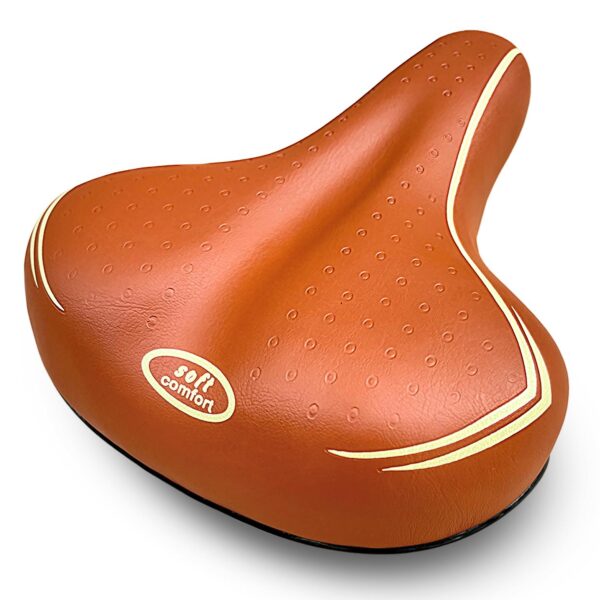 Sella Marrone Per Bici City Bike Confort Comoda Unisex Completa Di Morsetto