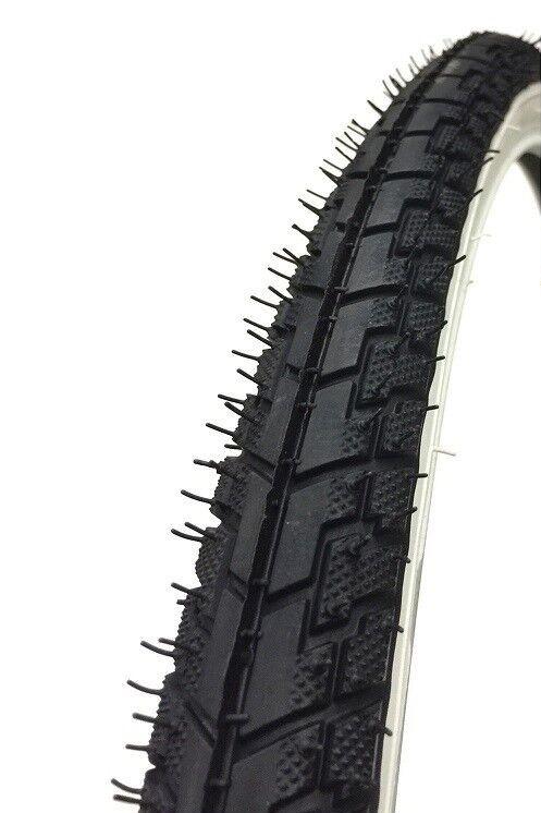 Coppia Copertone 700 X 35 C (28 5/8 3/8) + Camere D'Aria Bianco/Nero Per Bici 28" - immagine 3