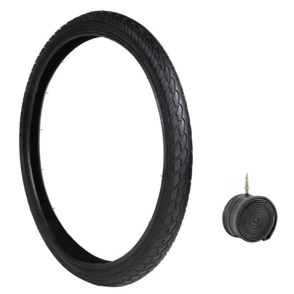 Copertone 24 X 1.75 + Camera Nero Per Bici 24" Bicicletta Pneumatico Bike