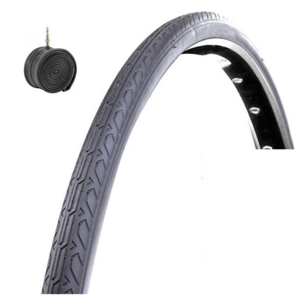 Copertone 700 X 28 C (28 5/8 1/8) + Camera Nero Per Bici 28" Bicicletta Bike