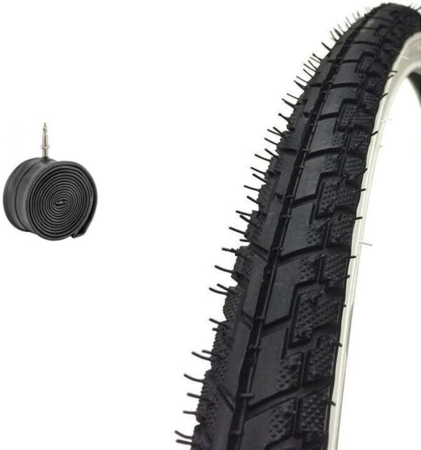 Copertone 700 X 35 C (28 5/8 3/8) + Camera D'Aria Bianco/Nero Per Bici 28" Bike