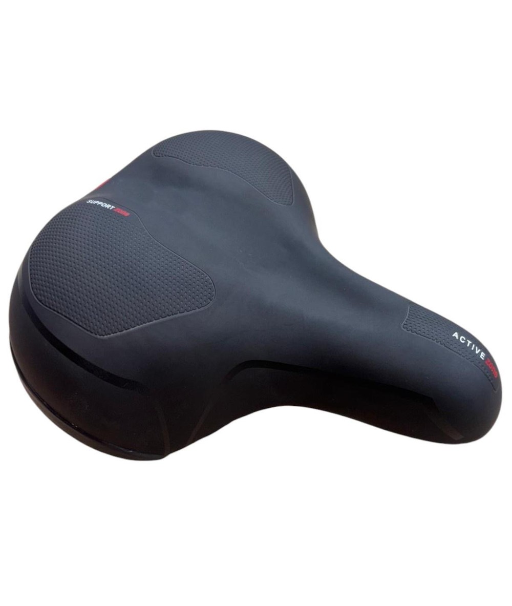 Sella Nera Per Bici City Bike Confort Comoda Unisex Completa Di Morsetto - immagine 2