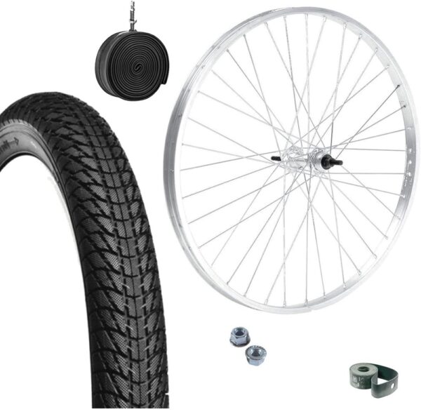 Cerchio Ruota Completa Anteriore 20" X 1.75 + Copertone + Camera Bici City Bike