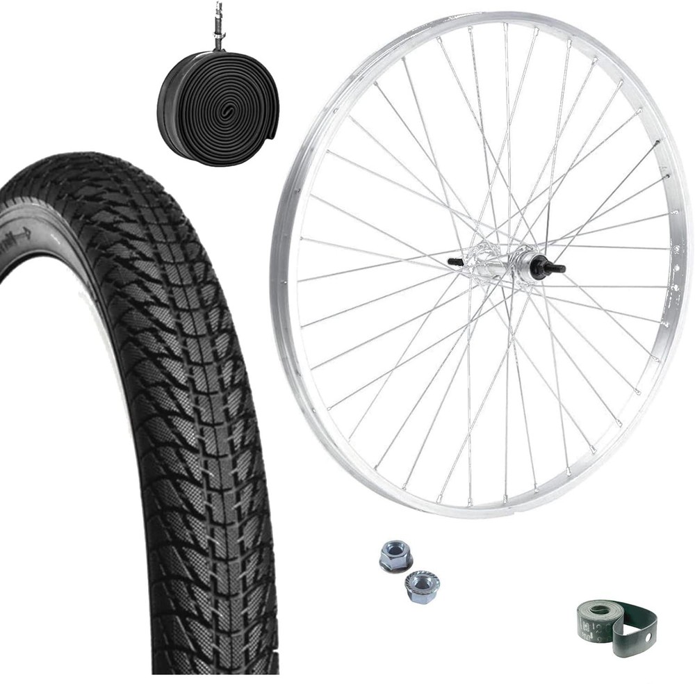 Cerchio Ruota Completa Anteriore 20" X 1.75 + Copertone + Camera Bici City Bike