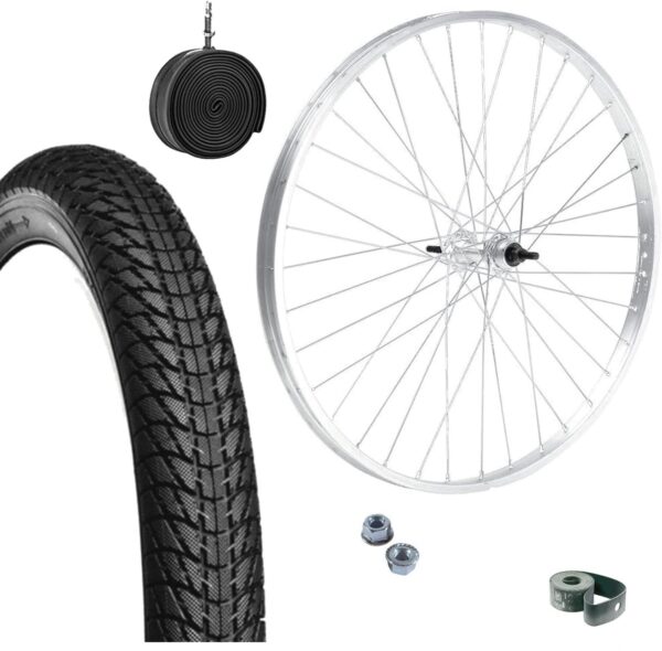 Cerchio Ruota Completa Anteriore 20" X 1.75 + Copertone + Camera Bici City Bike