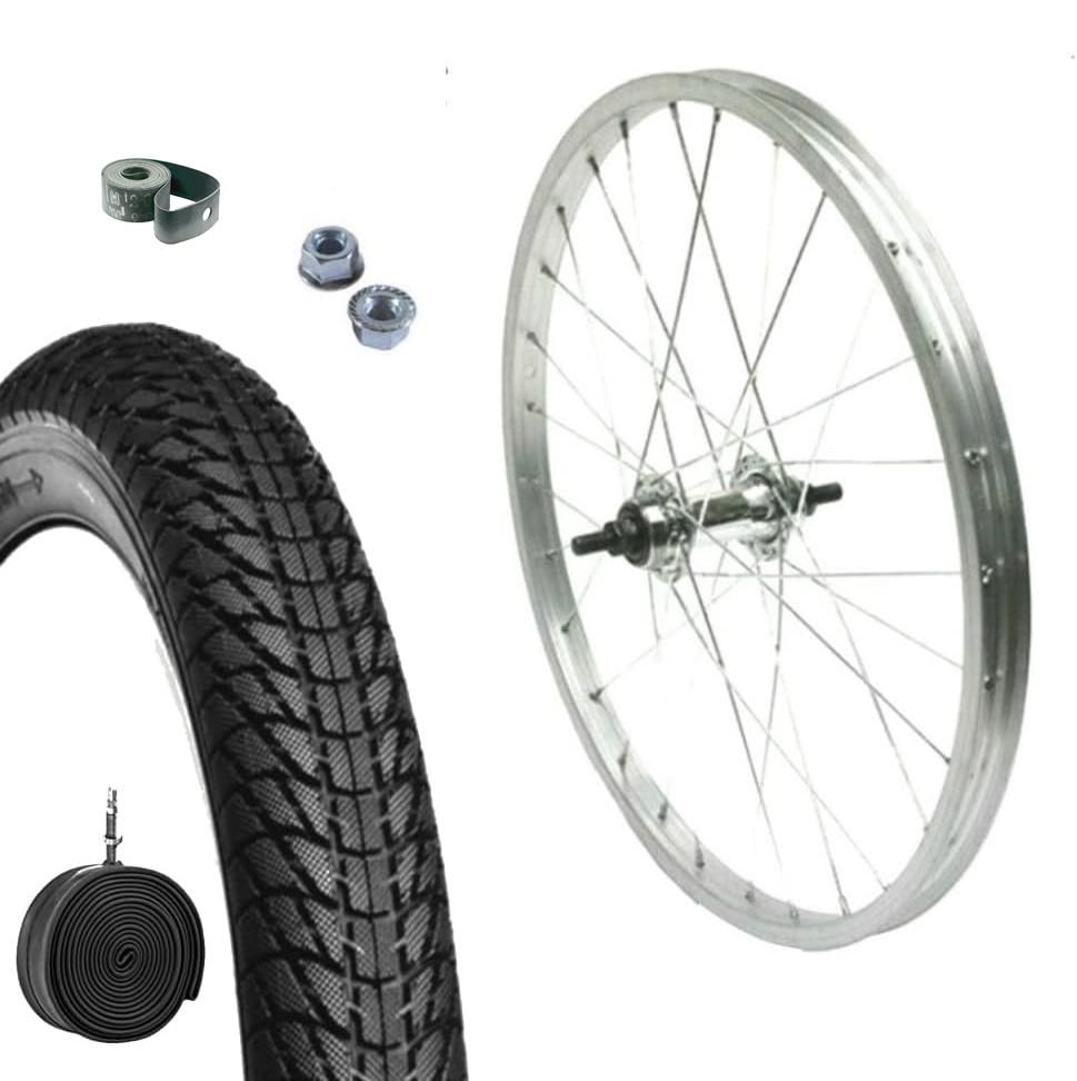 Cerchio Ruota Completo Posteriore 20" X 1.75 + Copertone + Camera Bici City Bike