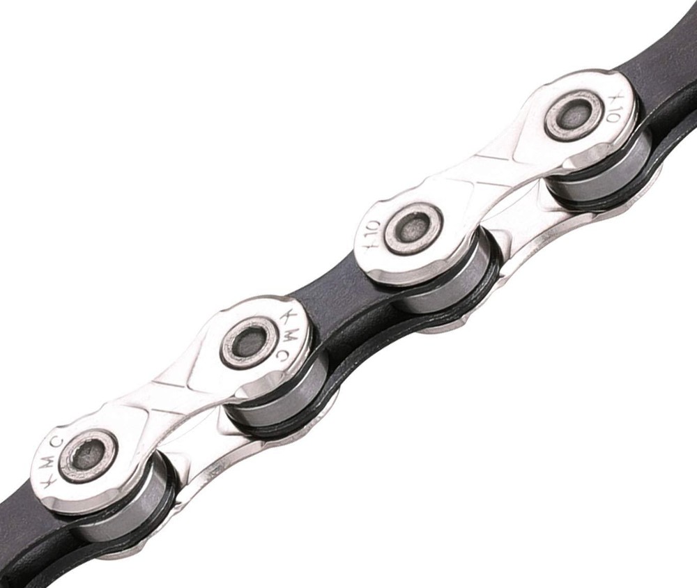 Catena Kmc X11 Bici Silver Black 118 Maglie Per Shimano Sram Campagnolo 11v - immagine 2