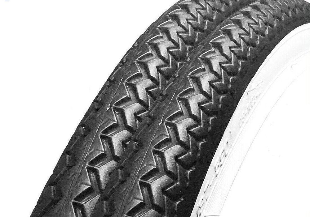 Coppia Copertone 26 X 1.3/8 - Bianco/Nero Per Bici Bicicletta Pneumatico Bike