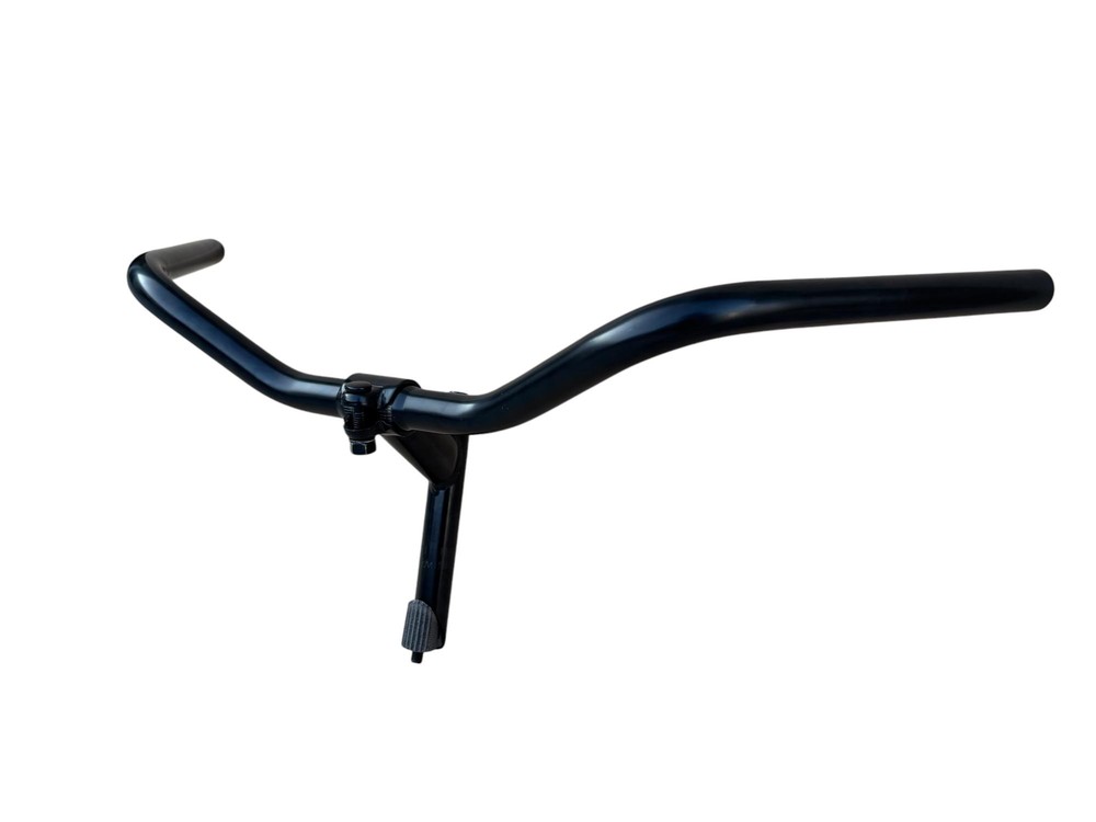 Manubrio Bici Acciaio Nero Bicicletta 600l + Leve Freno + Coppia Manopole Nero - immagine 5