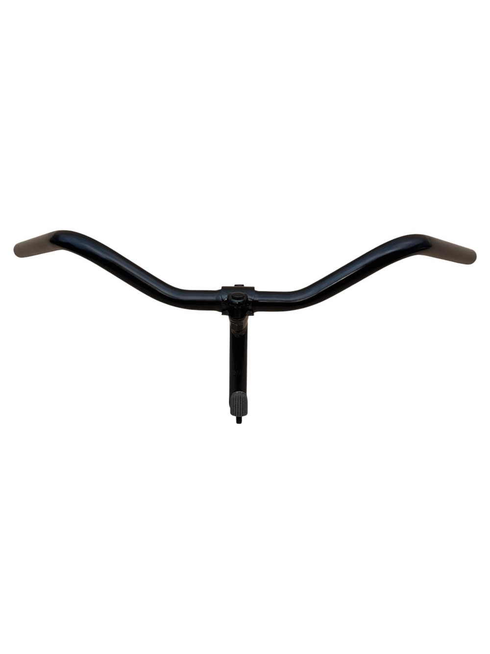 Manubrio Bici Acciaio Nero Bicicletta 600l + Leve Freno + Coppia Manopole Marroni - immagine 6