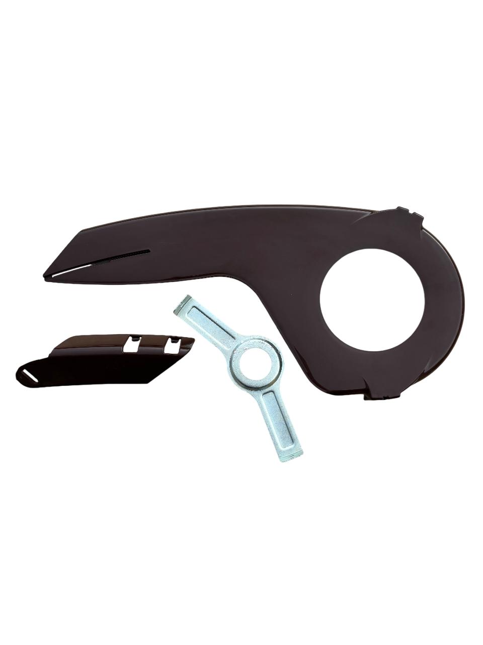 Carter Copricatena Paracatena Bicicletta Bike Marrone Scuro Per Guarnitura 1v - immagine 2