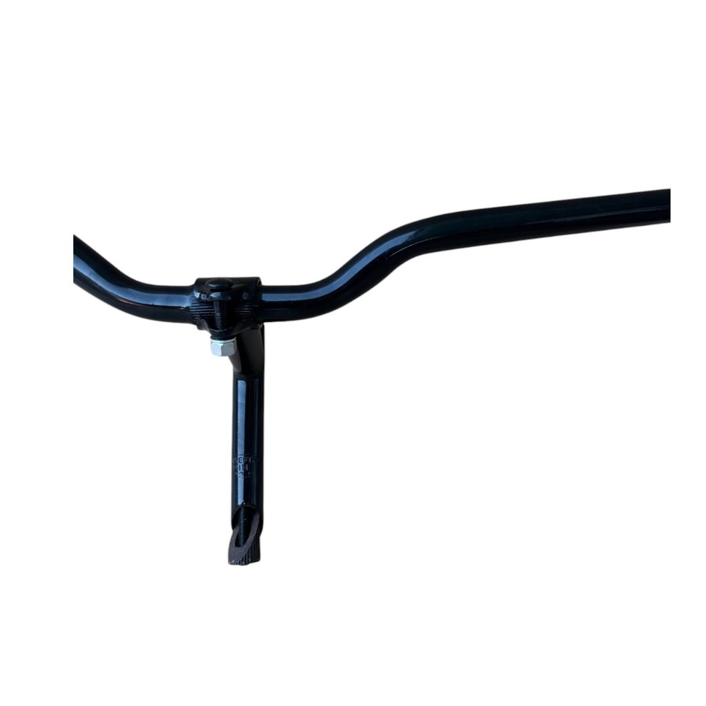 Manubrio Bici Acciaio Nero Attacco + Piega Bicicletta City Bike 585l City Bike - immagine 2