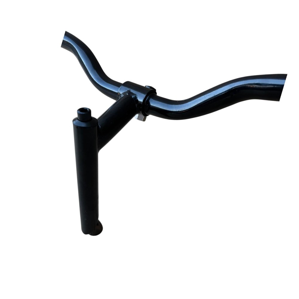 Manubrio Bici Acciaio Nero Attacco + Piega Bicicletta City Bike 585l City Bike - immagine 8