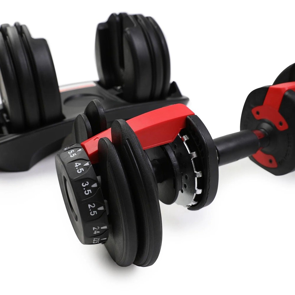 Manubrio Pesi Palestra Casa Da 2.5 A 24 Kg - 15 Livelli Regolabili Set Con Base - immagine 6