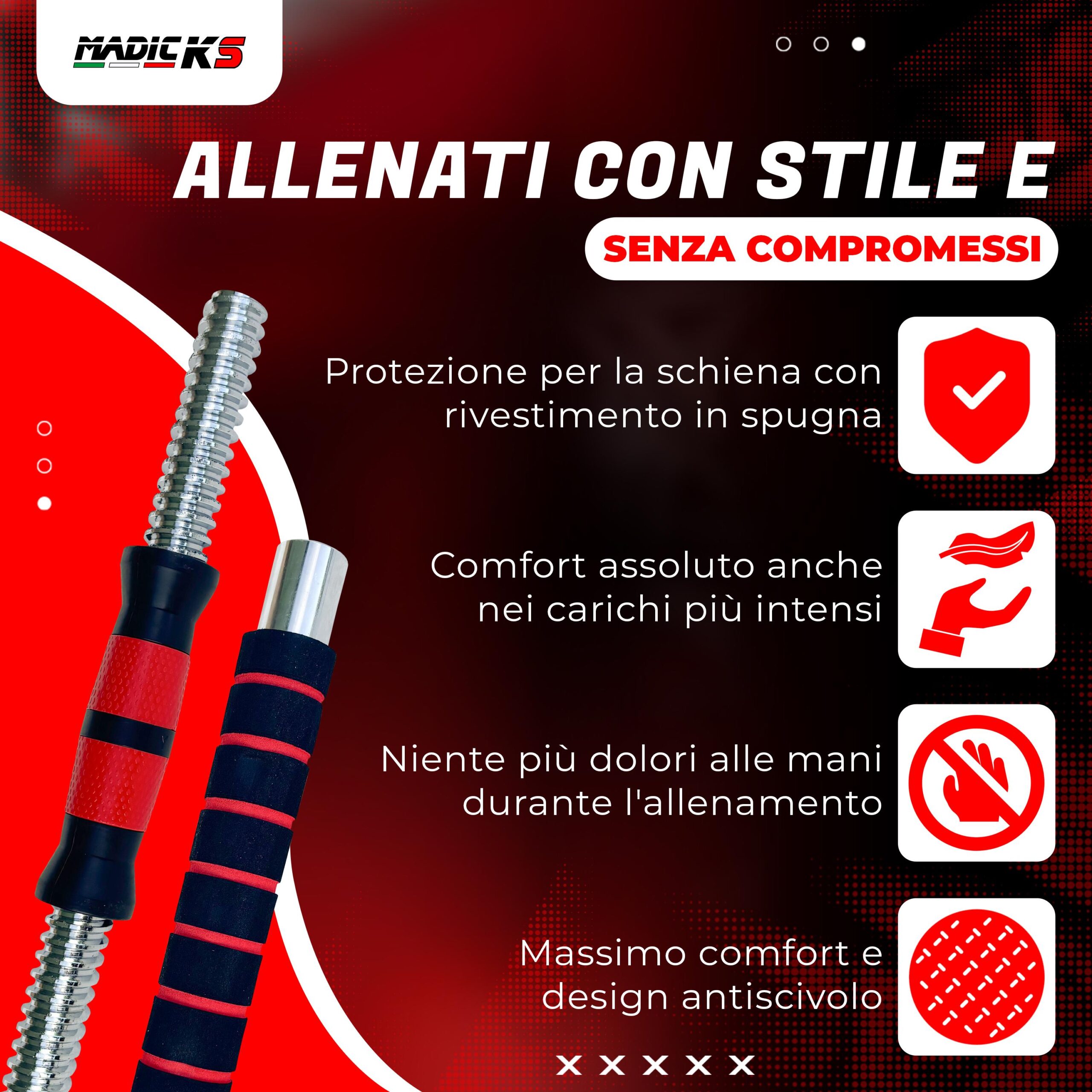 Set Manubri Pesi Palestra Kit Regolabili Con Valigia E Bilanciere 30 Kg Ghisa Gym - immagine 4