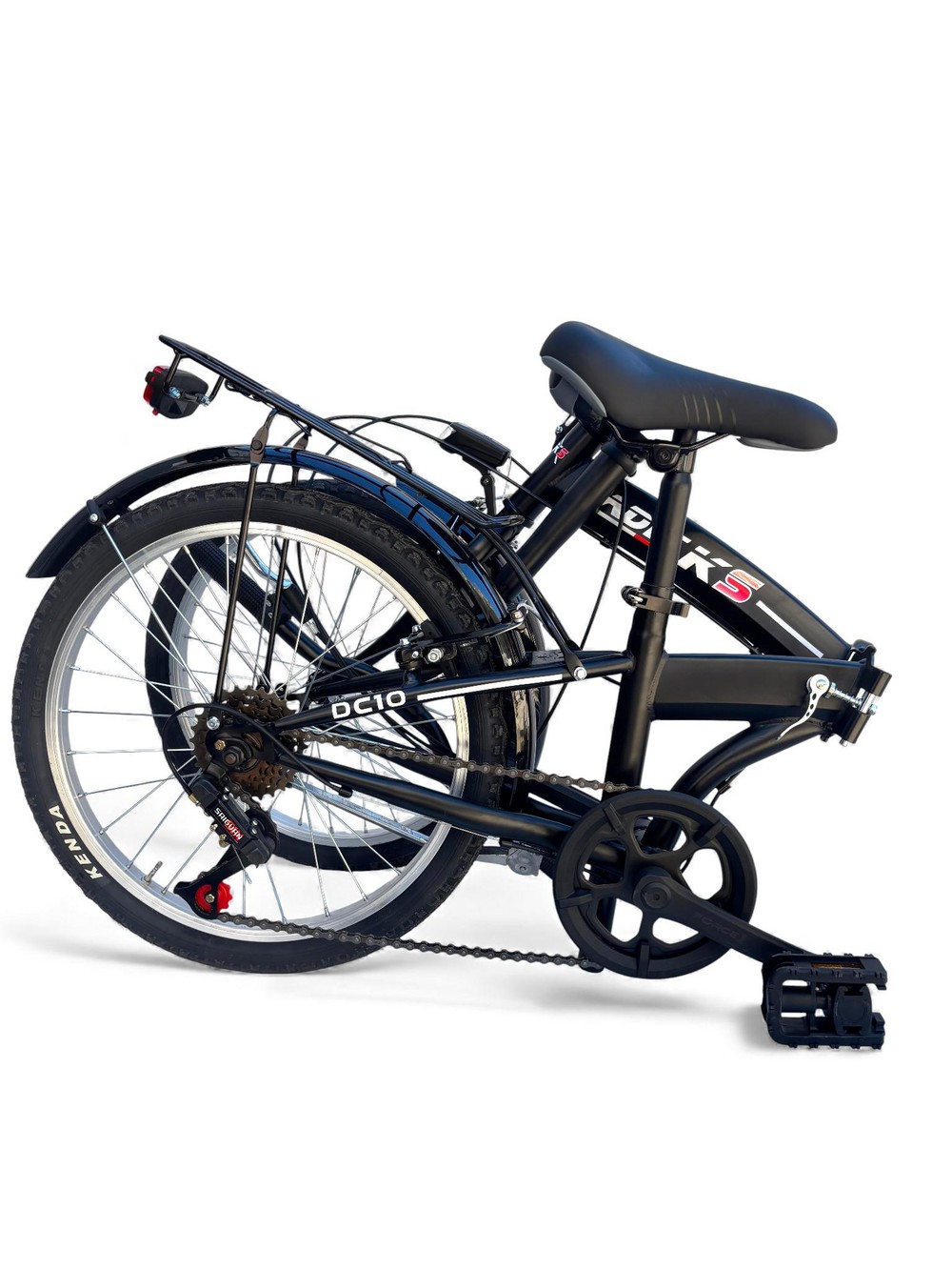 Bicicletta Pieghevole Madicks Folding 20" Nero Con Cambio 6v Unisex City Bike - immagine 3