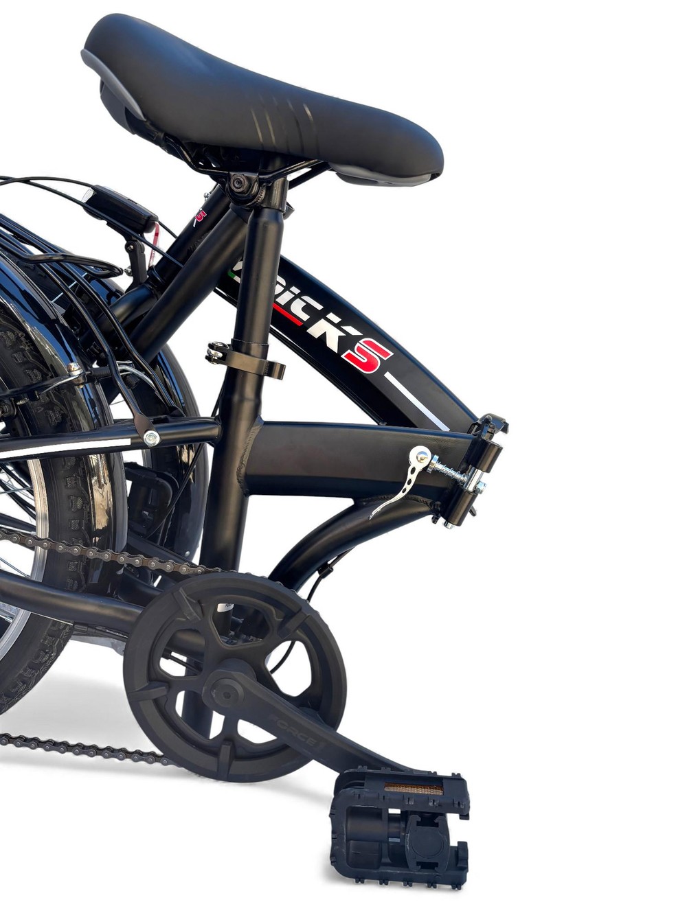 Bicicletta Pieghevole Madicks Folding 20" Nero Con Cambio 6v Unisex City Bike - immagine 4