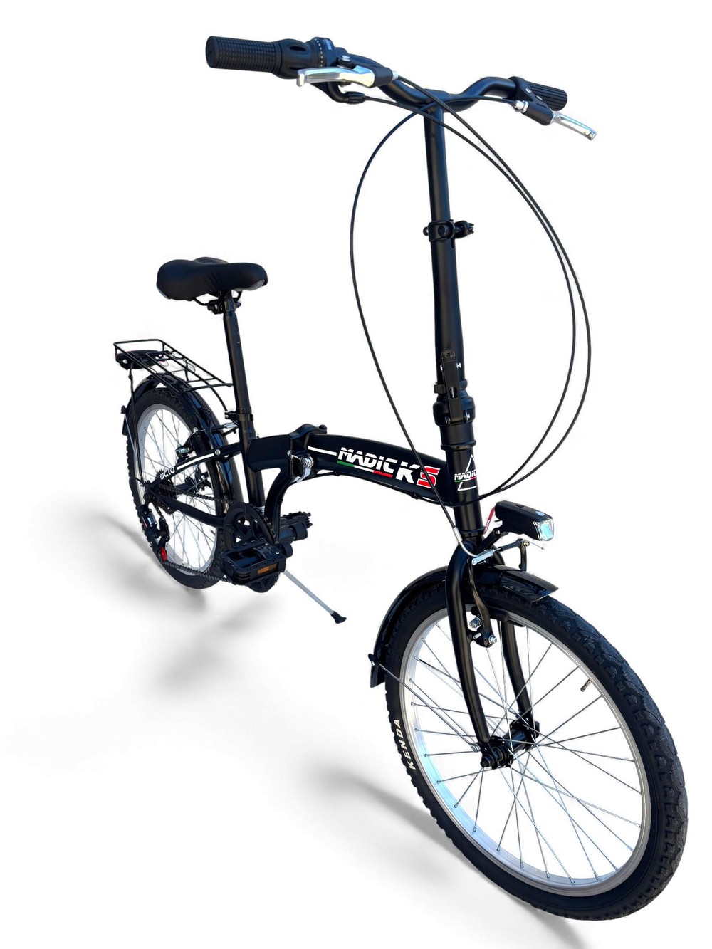 Bicicletta Pieghevole Madicks Folding 20" Nero Con Cambio 6v Unisex City Bike - immagine 8