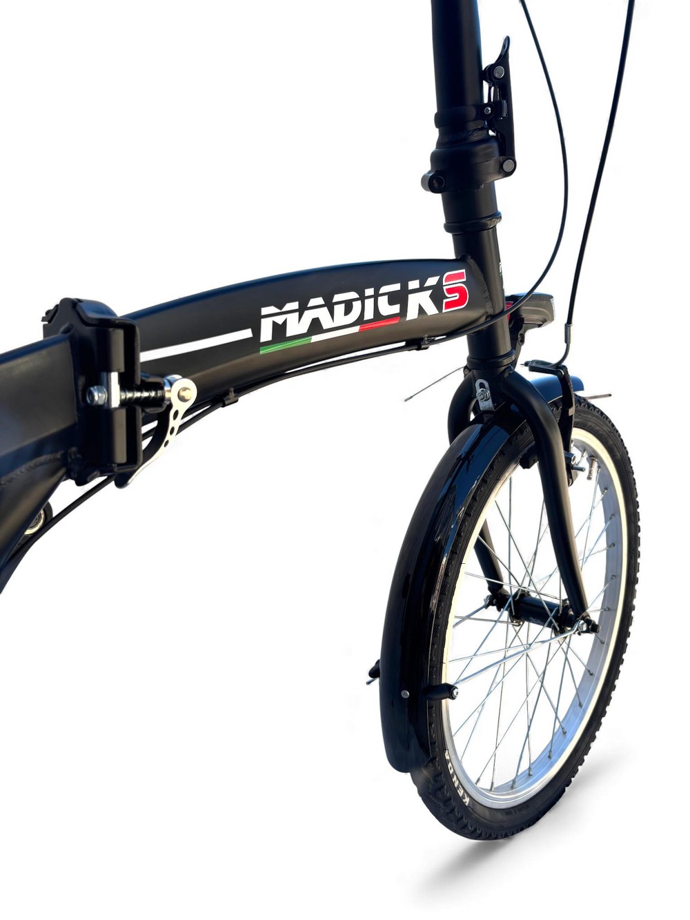 Bicicletta Pieghevole Madicks Folding 20" Nero Con Cambio 6v Unisex City Bike - immagine 11