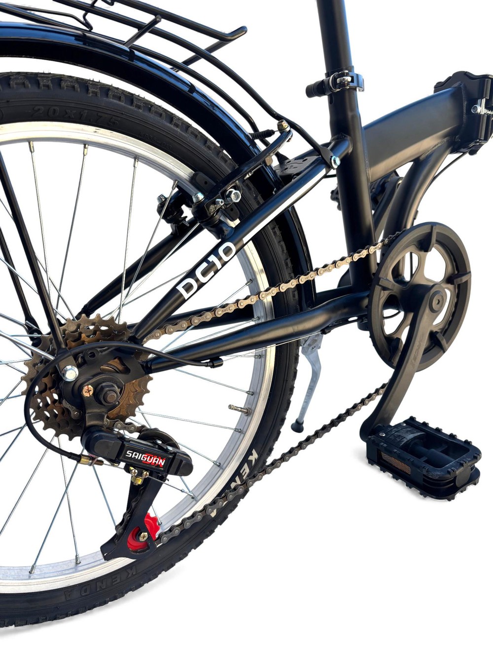 Bicicletta Pieghevole Madicks Folding 20" Nero Con Cambio 6v Unisex City Bike - immagine 12