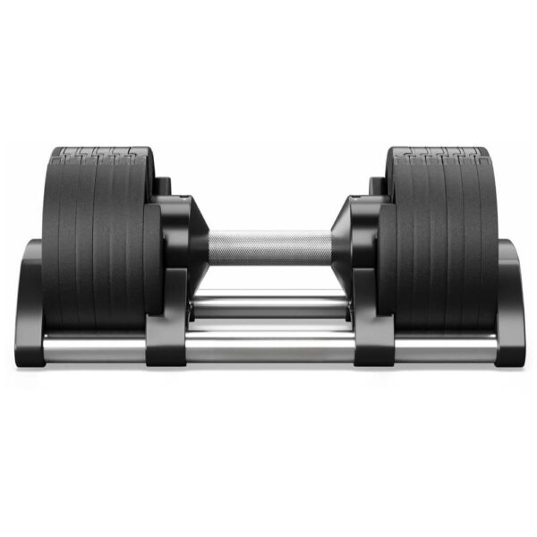 Manubrio Pesi Palestra Casa Da 2 A 24 Kg - 12 Livelli Regolabili Set Con Base