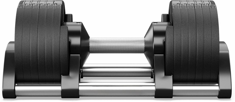 Coppia Manubri Pesi Palestra Casa Da 2 A 24 Kg - 12 Livelli Regolabili Set Con Base - immagine 2