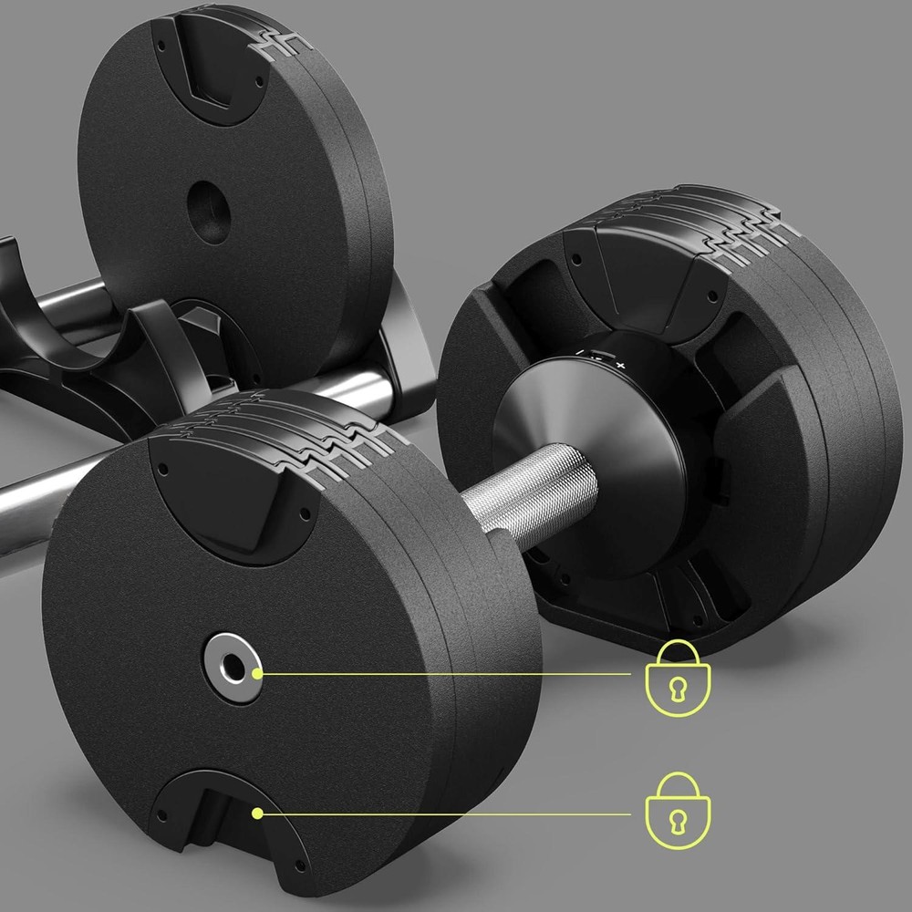 Manubrio Pesi Palestra Casa Da 2 A 32 Kg - 16 Livelli Regolabili Set Con Base - immagine 6