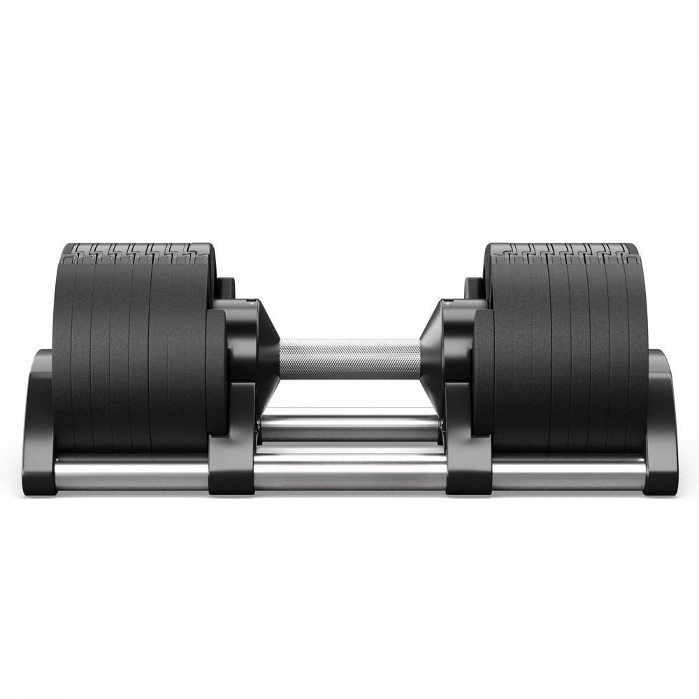 Manubrio Pesi Palestra Casa Da 2 A 32 Kg - 16 Livelli Regolabili Set Con Base - immagine 2