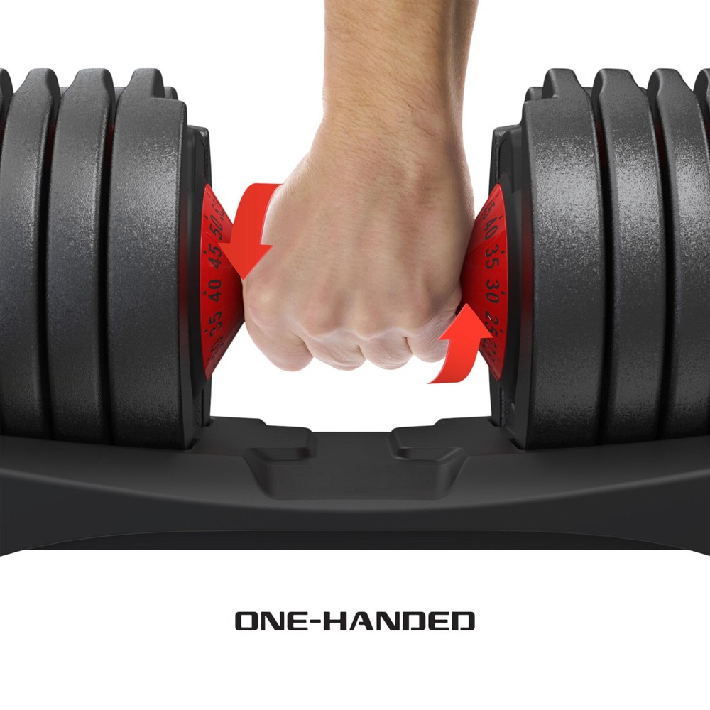 Coppia Manubri Pesi V2 Palestra Casa Da 2.5 A 24 Kg - 15 Livelli Regolabili Set Con Base - immagine 12